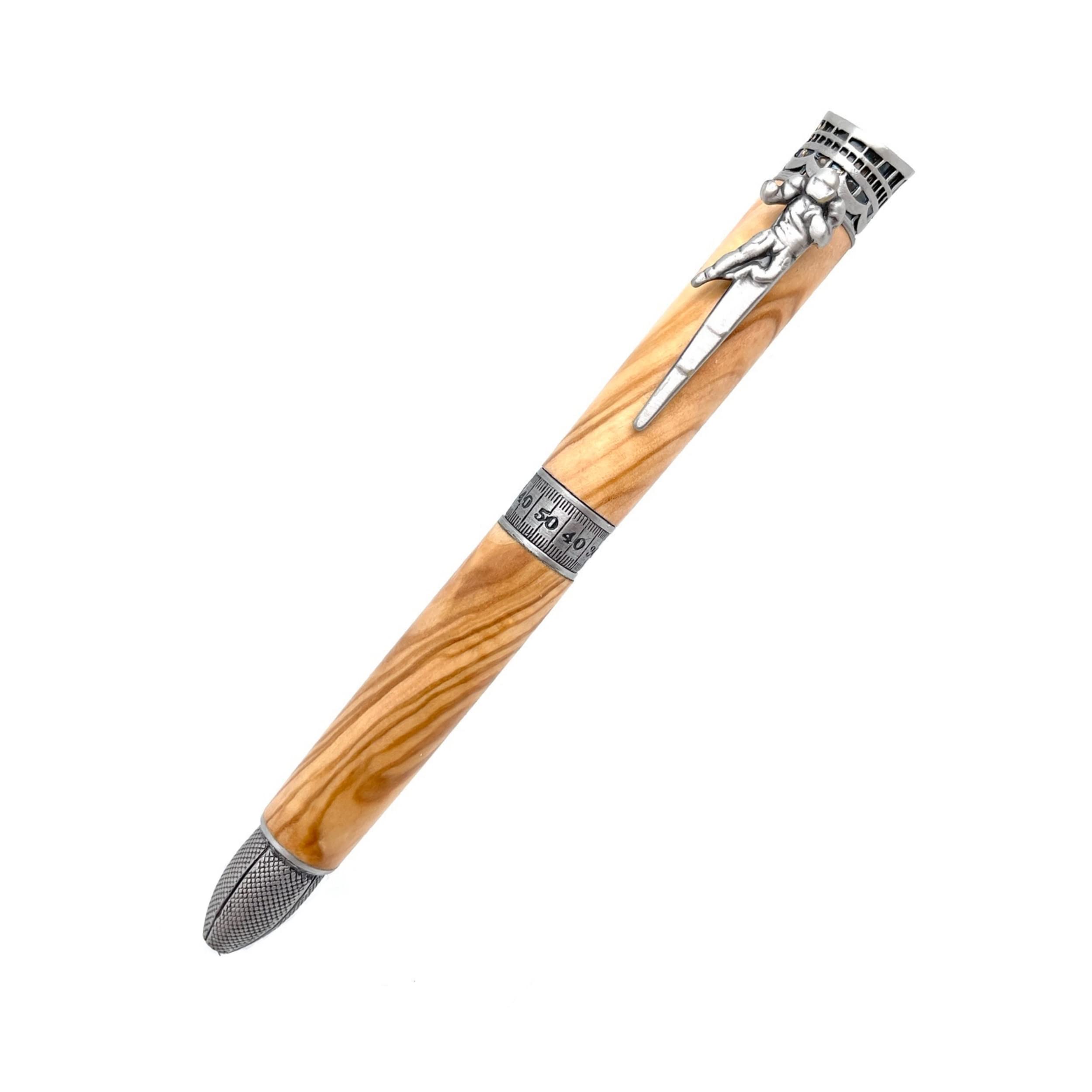 Bolígrafo personalizado FOOT US de madera con nombre nombre y texto personalizable grabado láser idea original y única Artesanía hecha a mano Caja de regalo para hombre y mujer