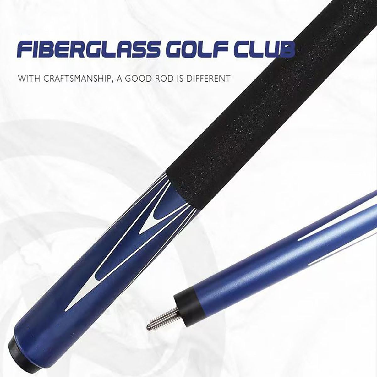 Stecca da biliardo in fibra di carbonio, 147,3 cm, professionale, 538-567 g, regolabile, punte da 13 mm, colore: blu