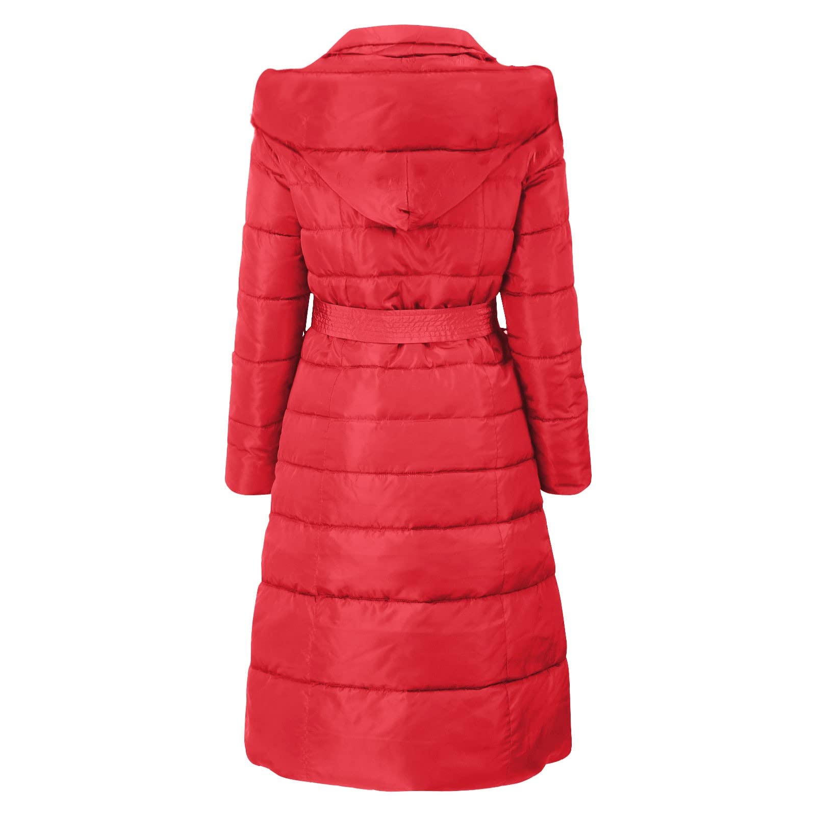 Generisch Giubbotto invernale da donna, impermeabile, caldo, invernale, lungo, trapuntato, antivento, baggy Comfort, piumino termico, parka invernale da donna, per attività all'aria aperta