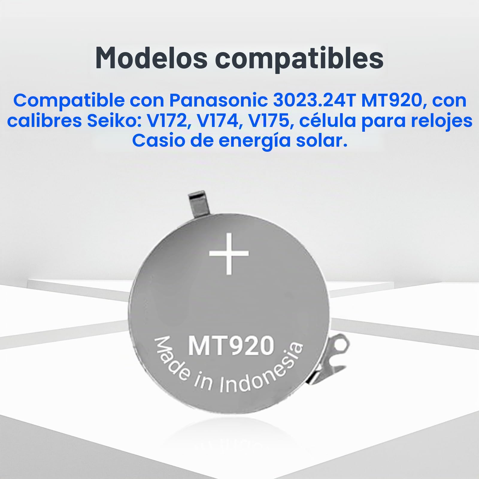 Batería de repuesto para Panasonic 3023.24T, compatible con calibres Seiko V174, V172, V175, ideal para relojes Casio con energía solar, 3023-24T MT920
