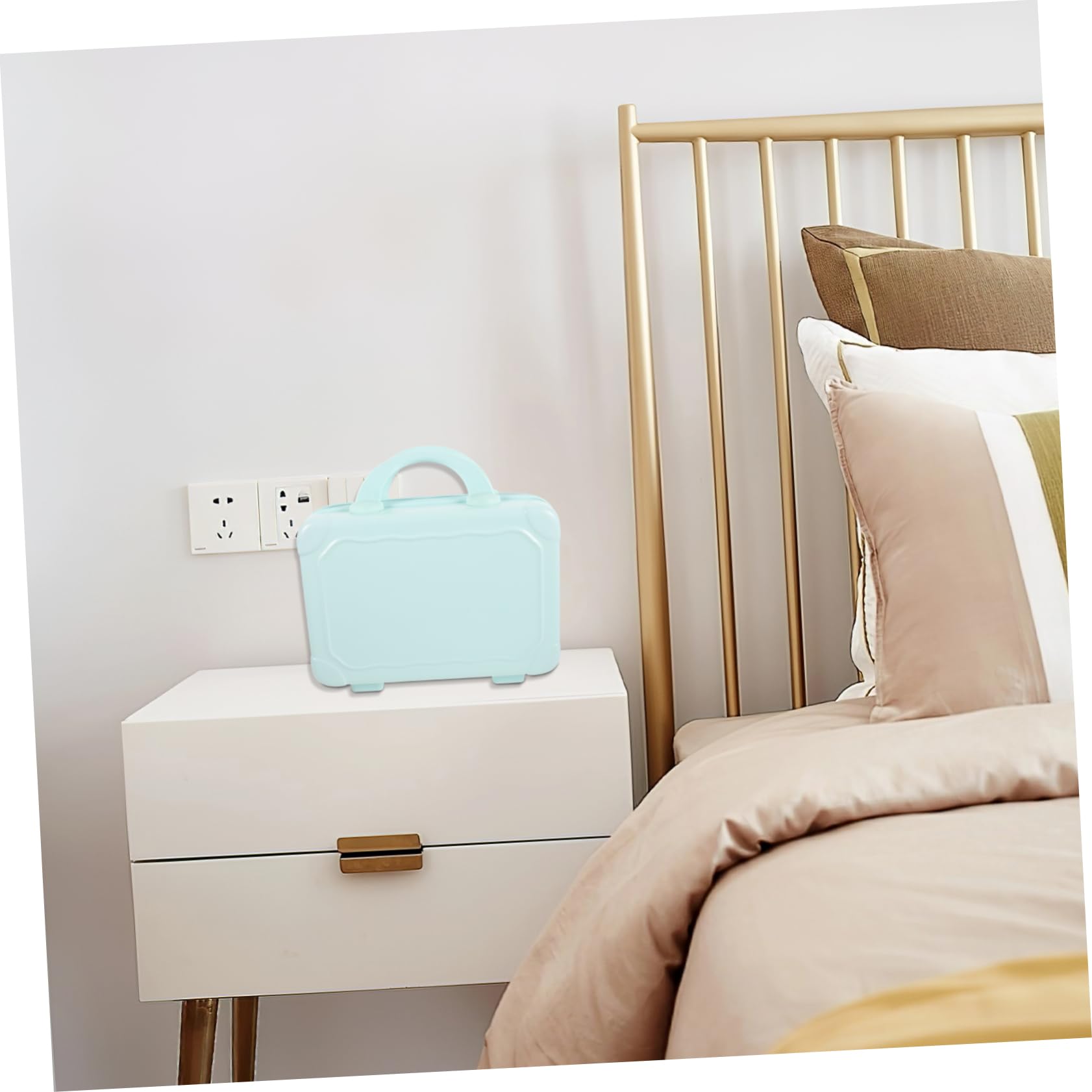 Porta Trucchi Donna Borsa Porta Trucchi Da Viaggio Valigetta Trucco Professionale Pochette Elegante Astuccio Cosmetici Rigido Mini Bagaglio Per Trucco