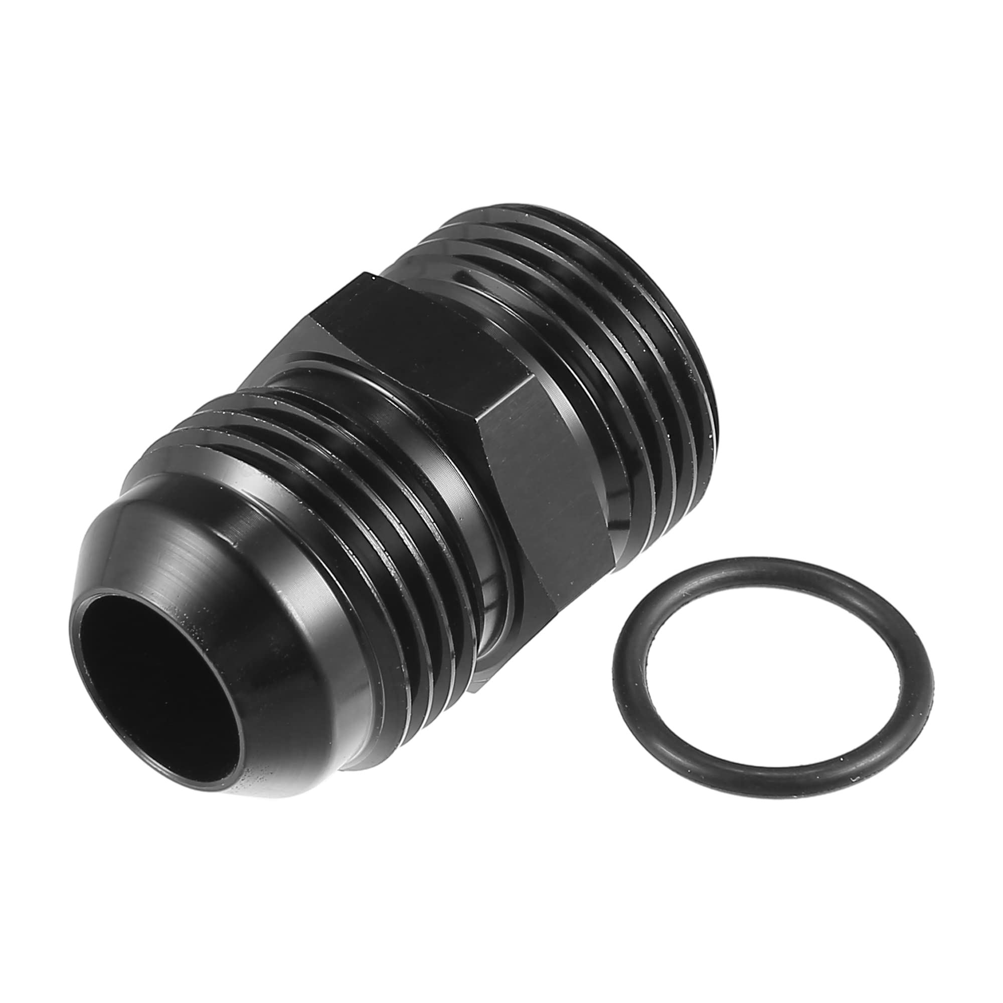 A ABSOPRO AN10 a AN10 Combustible Raíl Adaptador Conector Racor Negro - 8 Uds