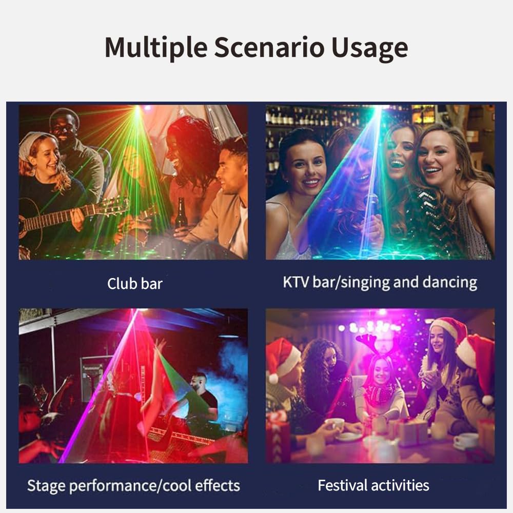 Luces Discoteca, Luces DJ para Fiesta, Mini Luz de escenario LED RGB Activadas por Sonido, Luz Estroboscópica con Mando a Distancia y Cable 2m, para Casa Fiestas Cumpleaños Karaoke Boda Decorados