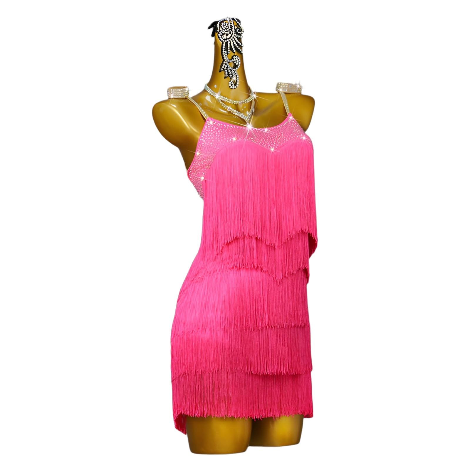 Costumi Da Competizione Di Danza Latina Con Frange, Senza Maniche, Personalizzati, Abiti Da Ballo Samba Da Donna Con Strass
