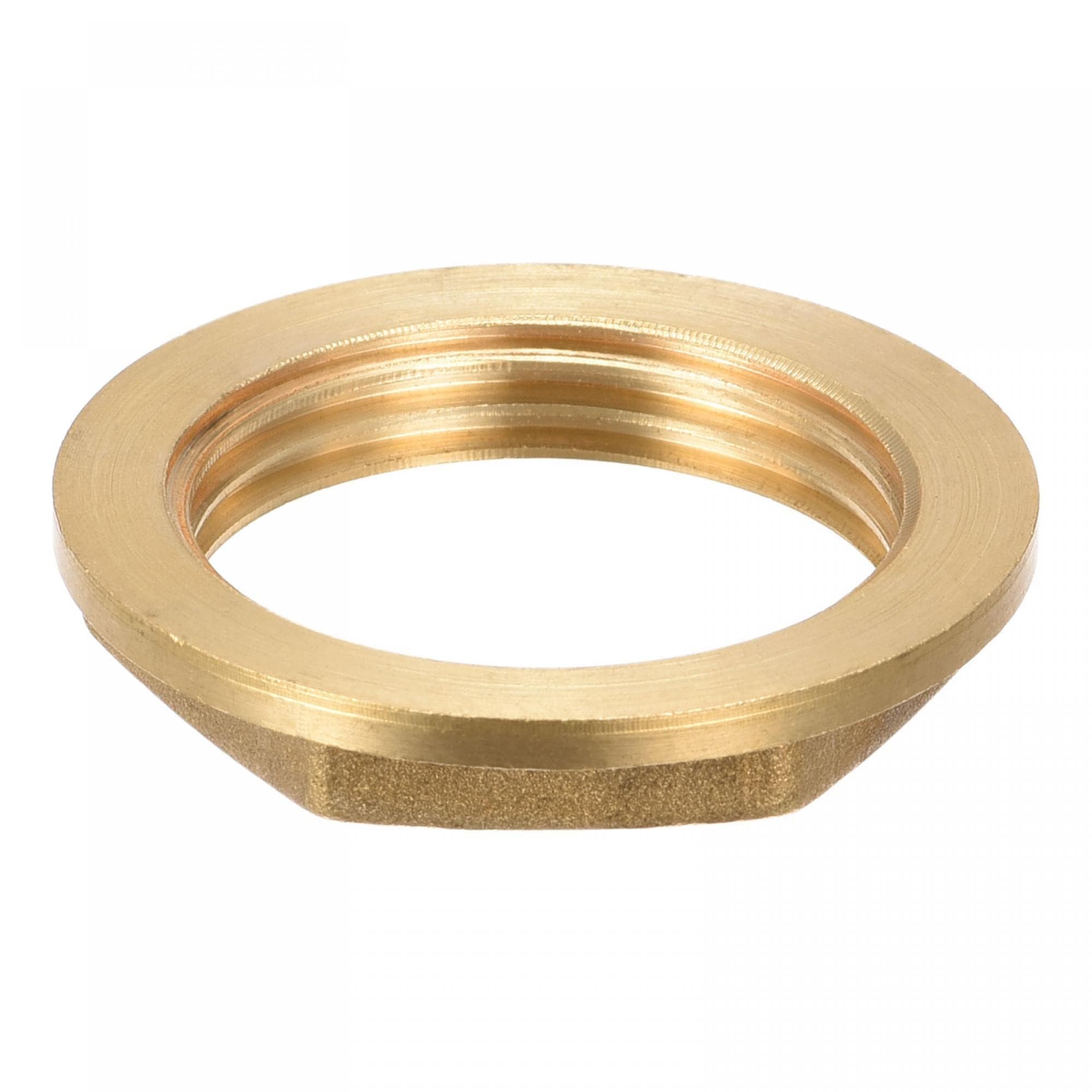 TA-VIGOR 2Pcs G1 Flange Lock Nuts, Brass Female Thread Hex Lock Nut Pipe Fitting with Flange for Plumbing Fixed - Image 4