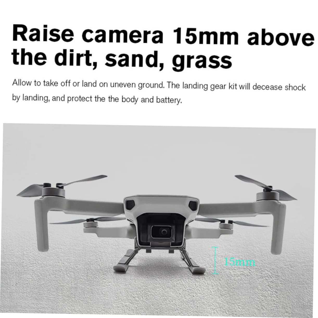 FELTECHELECTR Extended Landing Gear for Mini Quadcopter Heightening Extension Drone Accessories for Enhanced Stability and Protection Landing Gear for Mini