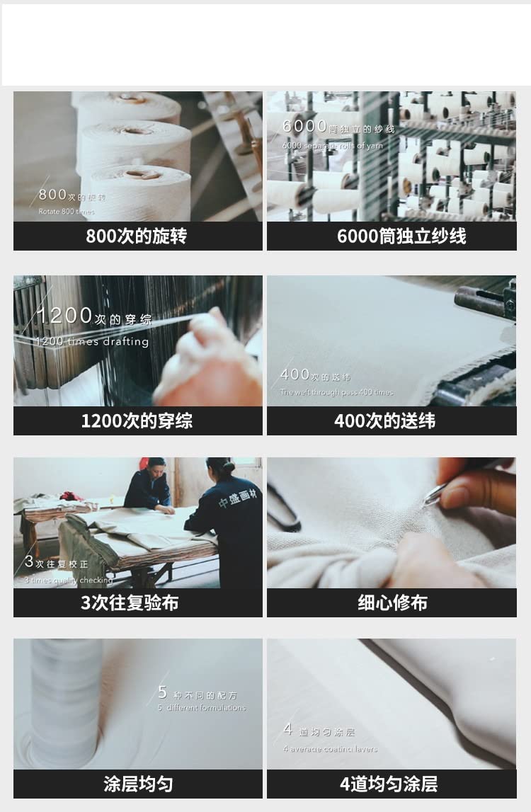 Rouleau De Toile Vierge Professionnelle 3 M Pour Peinture Acrylique Et À L'huile - Toile De Linge Apprêtée - Fournitures D'art