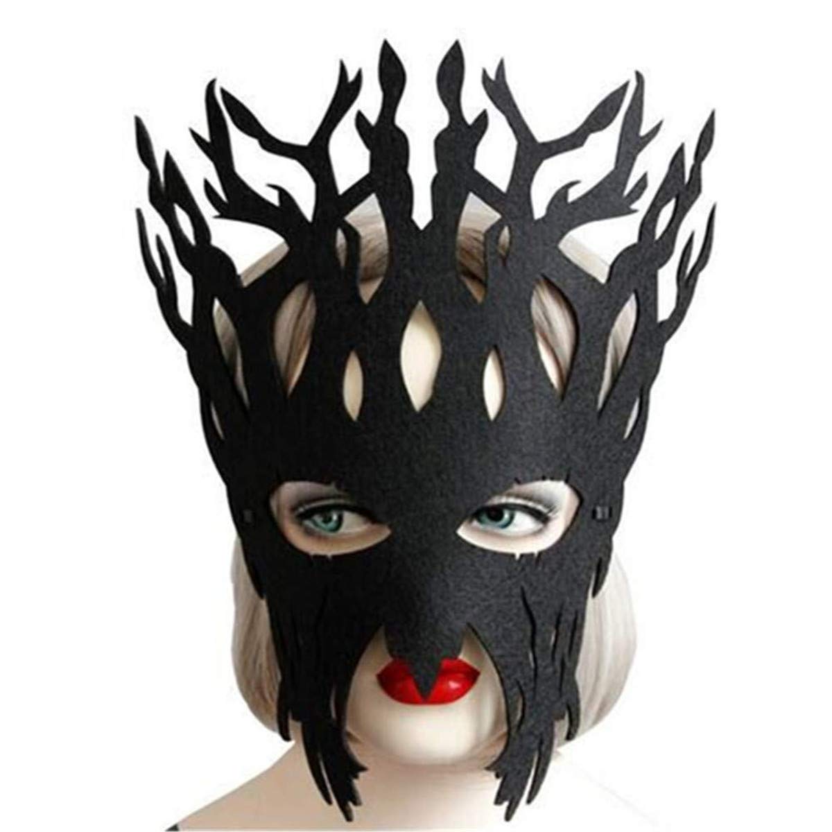 Sweenaly Womens Unique Tree Trunk Mask Sexy Elegant Eye Face Mask Mysterious for Halloween Masquerade Ball Mardi Gras Christmas Easter Cosplay Party Black