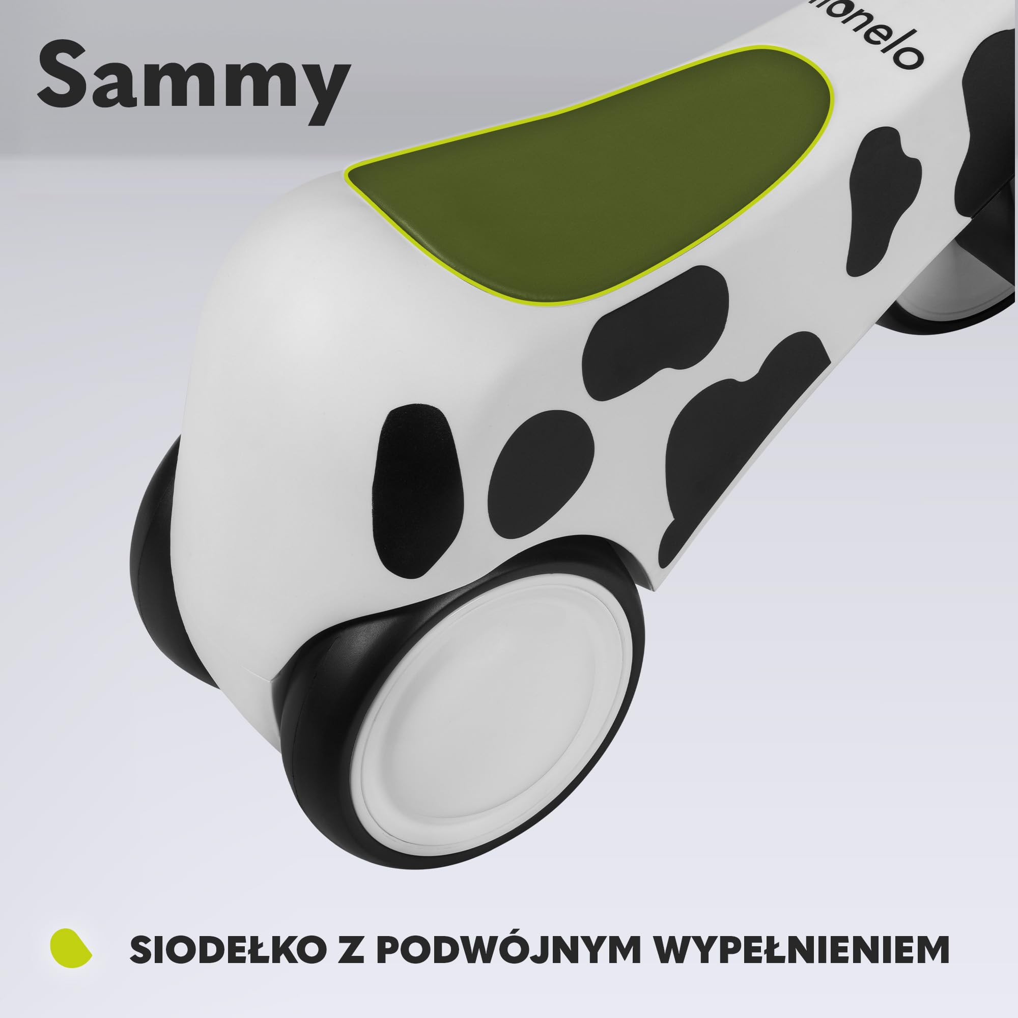 LIONELO SAMMY Jeździk Dziecięcy od 1 do 3 lat, Jeździk 4 Kołowy do 25 kg, Antypoślizgowe Uchwyty z Oświetleniem, 3 Wzory Ergonomiczne Siedzisko, Dla Chłopca i Dziewczynki (Biały)