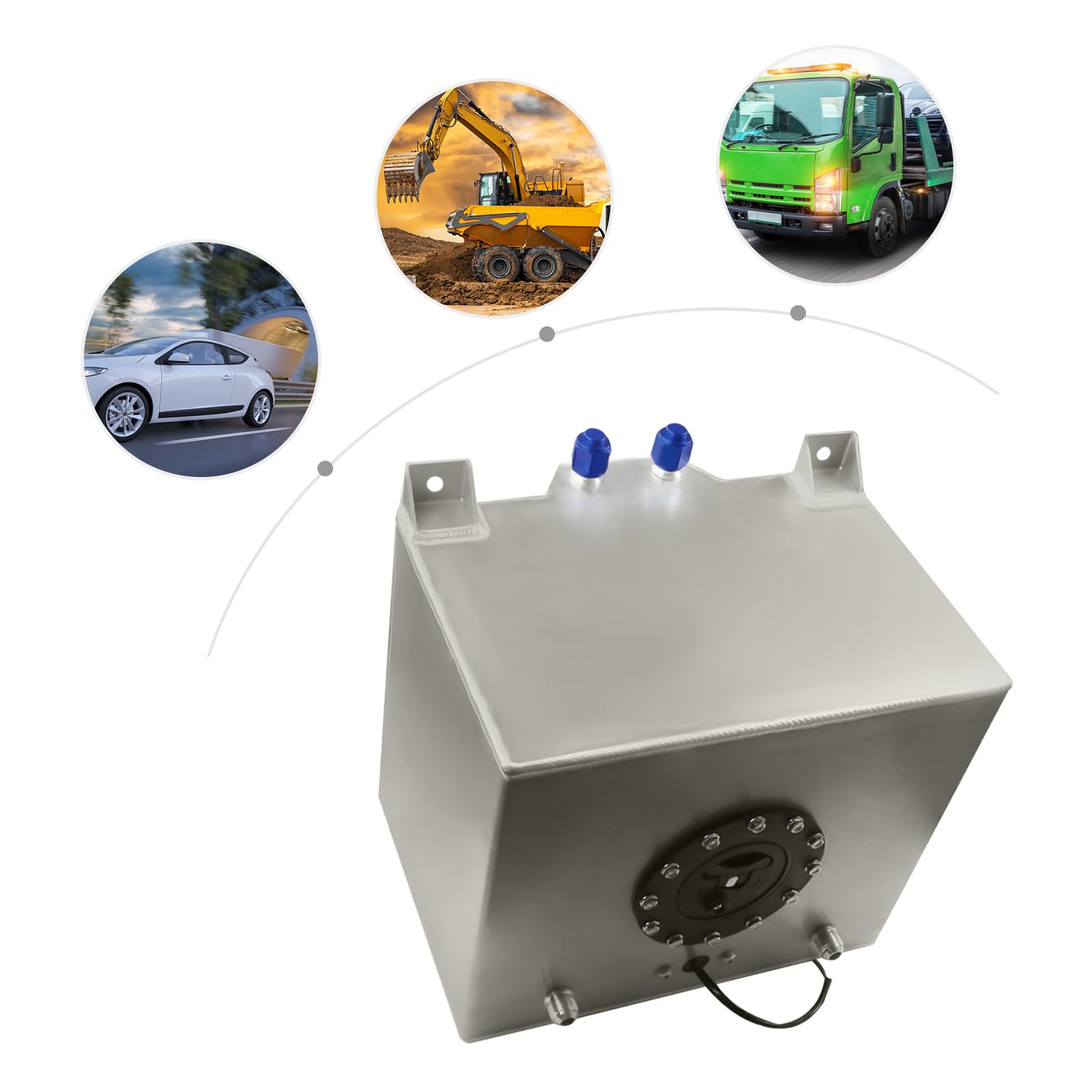 20L Aluminium Kraftstofftank Mit Ölstandsensor - Renntank Für Hot Rod & Street Racing