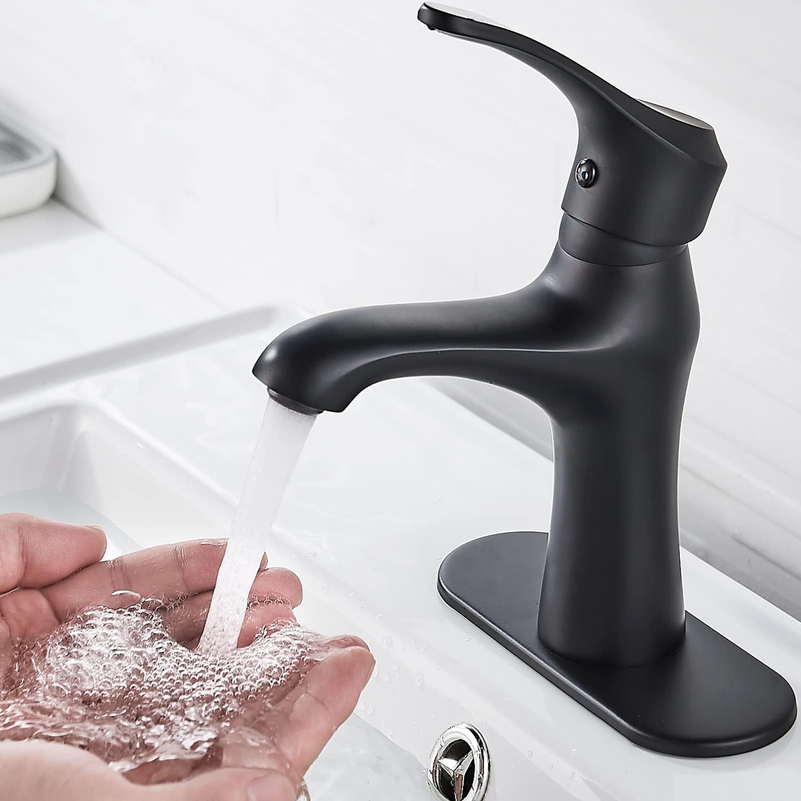Empire Faucets 9in Black Single Lever Bathroom Faucet One Hole Installation - Non-Metallic One ...