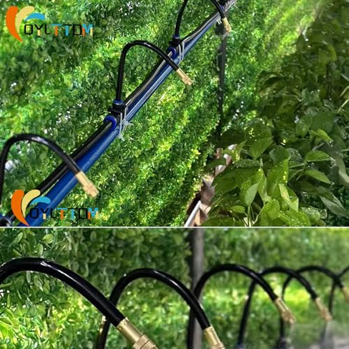 Tropfbewässerungsset, 360° Automatisches Gartensystem mit Einstellbarer Nebeldüsenstrahler, Wassersparendes Design, ideal für Gewächshäuser und Terrassen
