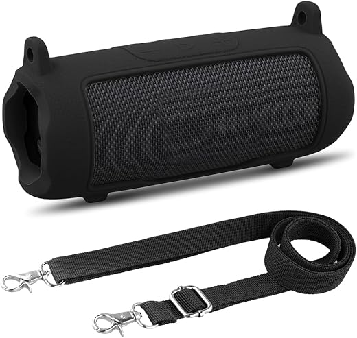 ZORBES® Silicone Case for JBL Flip 7 Portable Waterproof Speaker, Portable Travel Soft Cover with Shoulder Strap, Protecti...