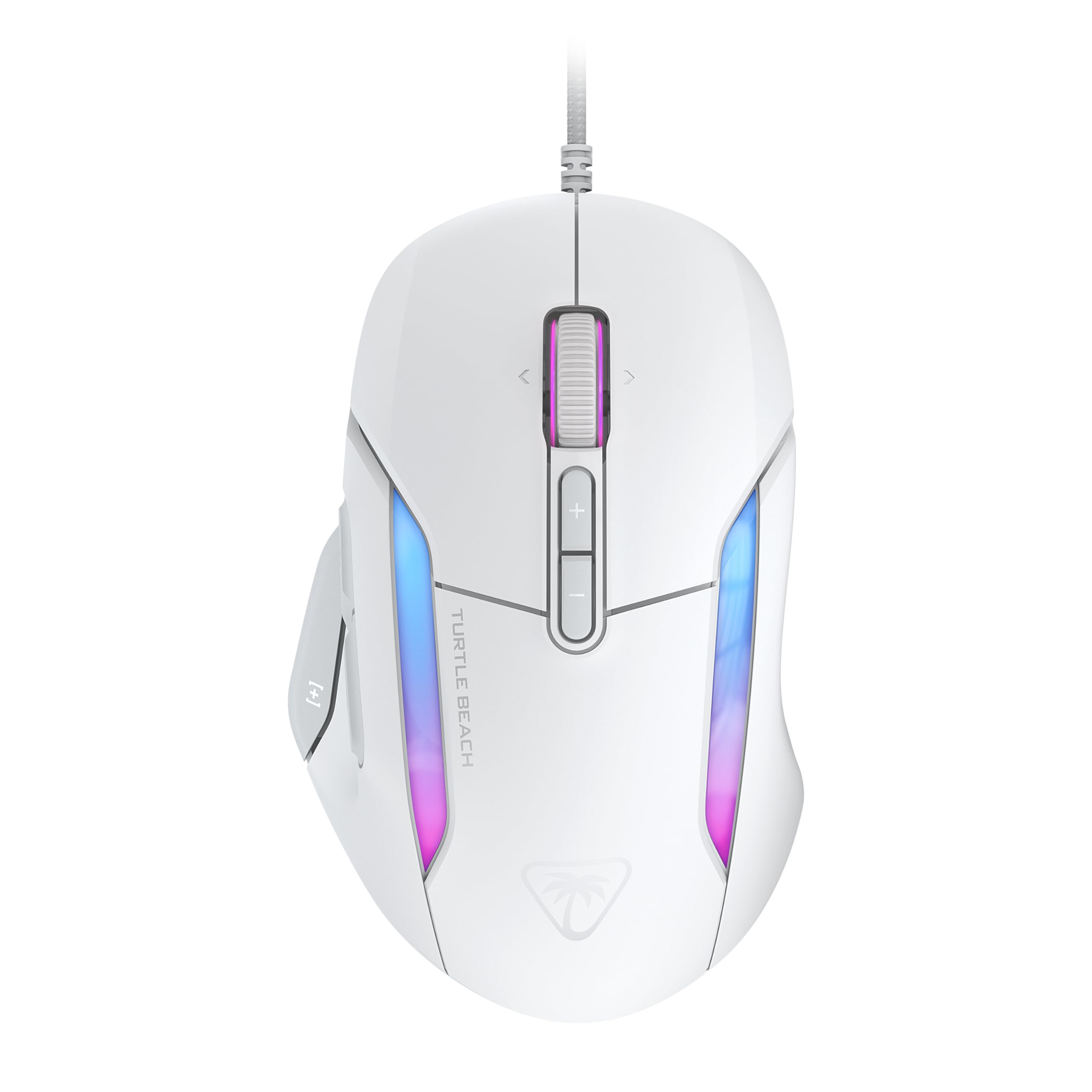 Kone II – Wired Ergonomic RGB Gaming Mouse, 26K DPI Optical Sensor, 100M Click Life Optical Switches, 23 Customizable Inputs, 4D Scroll Wheel, Pure PTFE glides - Arctic White