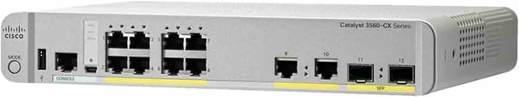 ルーター・ネットワーク機器 Cisco WS-C3560CX-8XPD-S Cisco WS-C3560CX-8XPD-S Managed Switch - 10Gb SFP+ & PoE+