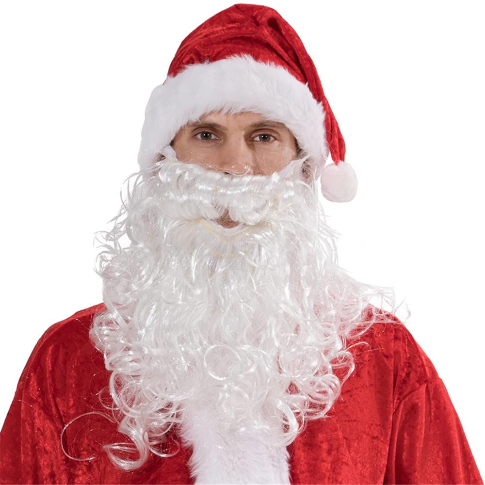 EraSpooky Costumes de noël pour hommes 7 pièces costume classique en flanelle tenue fantaisie
