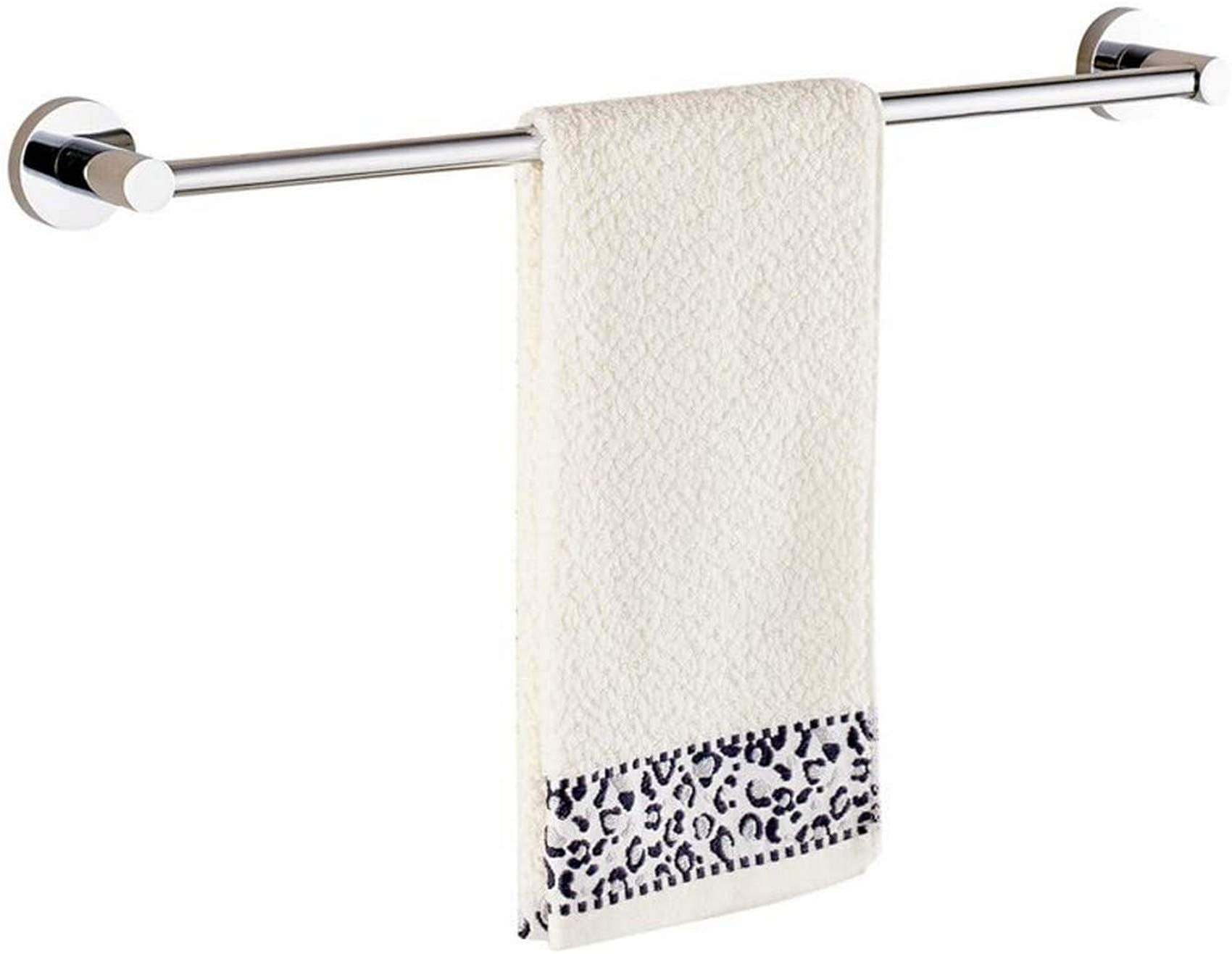 Porte-serviettes 50cm en acier inoxydable 304 brillant pour salle de bain et cuisine
