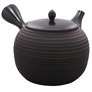 ヤマキイカイ 常滑焼 玉光黒泥丸形ビリ 急須 大 S5008