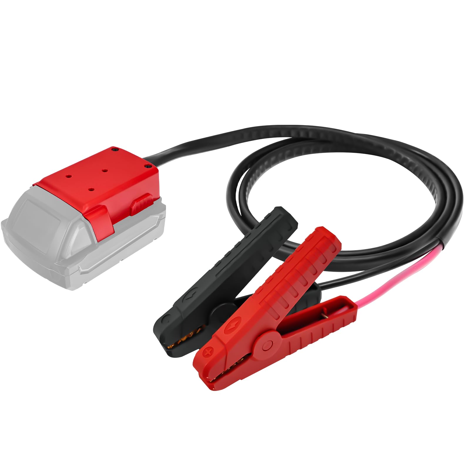 Jumper Cable Clamps for Milwaukee M18B2 18V Battery Jumper Starter with Adapter 8AWG 6 39 FT Portable Automotive
