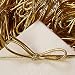 6 inch Gold Stretch Loops Shiny Metallic Braided Elastic Cords pack of 100
