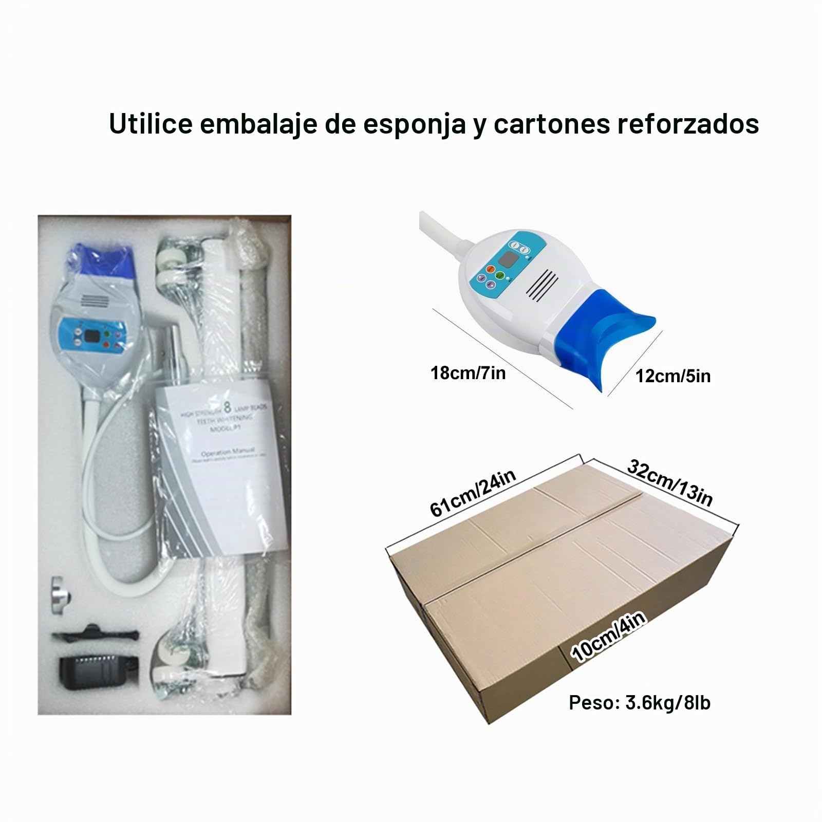 Máquina Profesional de Blanqueamiento Dental con Soporte Ajustable, Luz Azul Fría para Clínica Dental Y Salón de Belleza