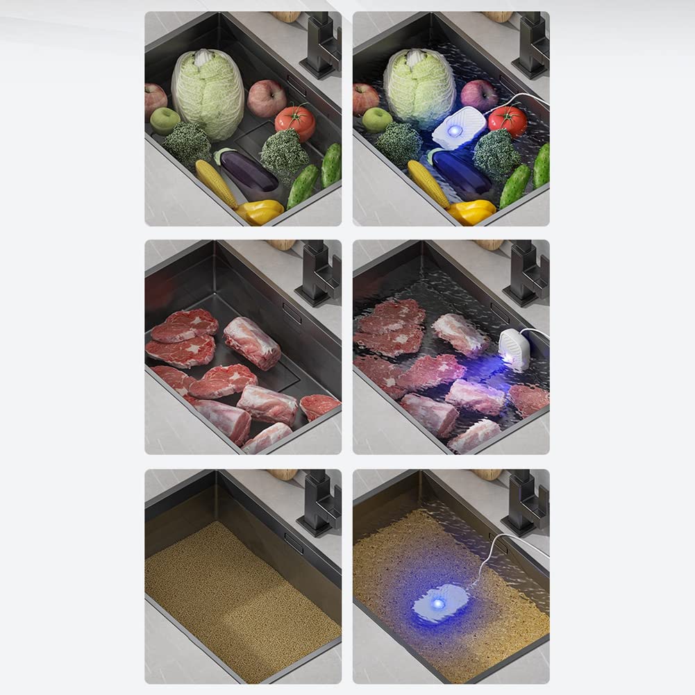 2PCS Légumes Desinfectante Portable Ultrasonic Fruit Food Purifier Ménage Cuisine Nettoyant Alimentaire Machine Blanc