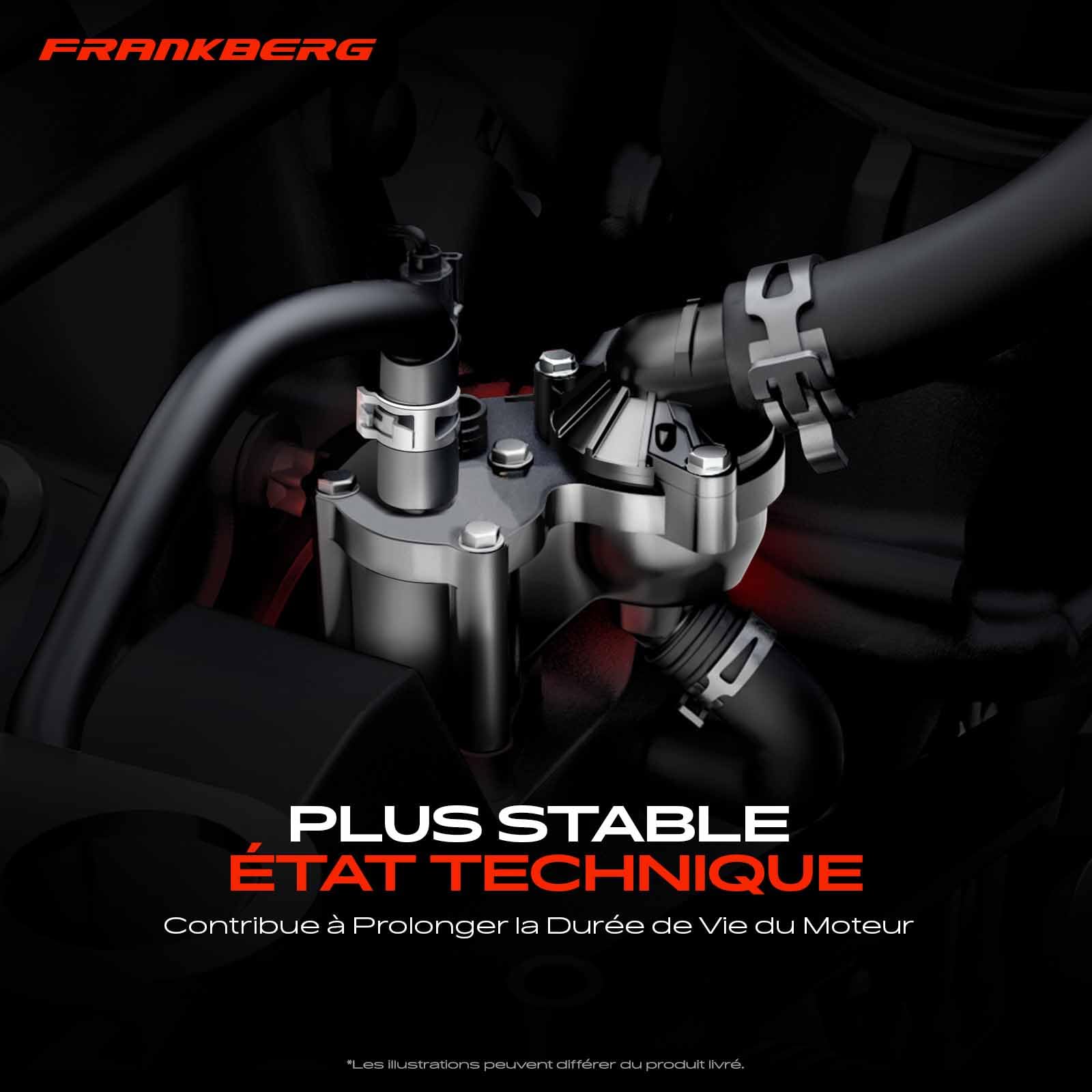 Frankberg Bride de liquide de refroidissement 902-846 | Compatible avec: Corsa D S07, Astra J Berline, Insignia A Berline G09, Cascada W13, Astra J P10, Corsa E X15