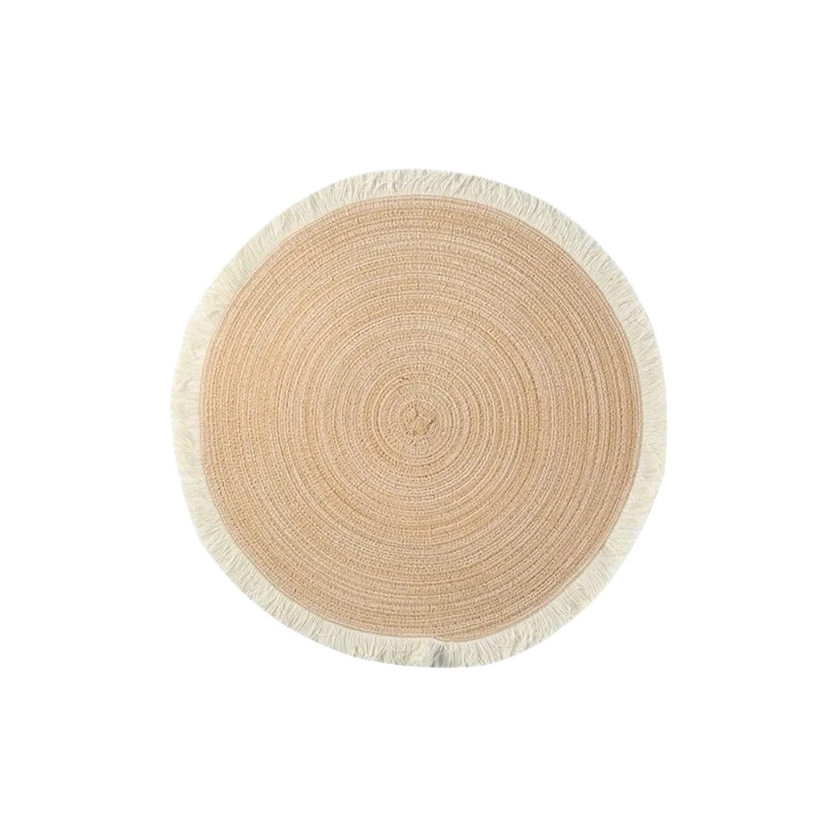 Oval Table Mats Rope Cotton Braided Oval Placemats Table Mats Washable Coasters Kitchen(Color8)