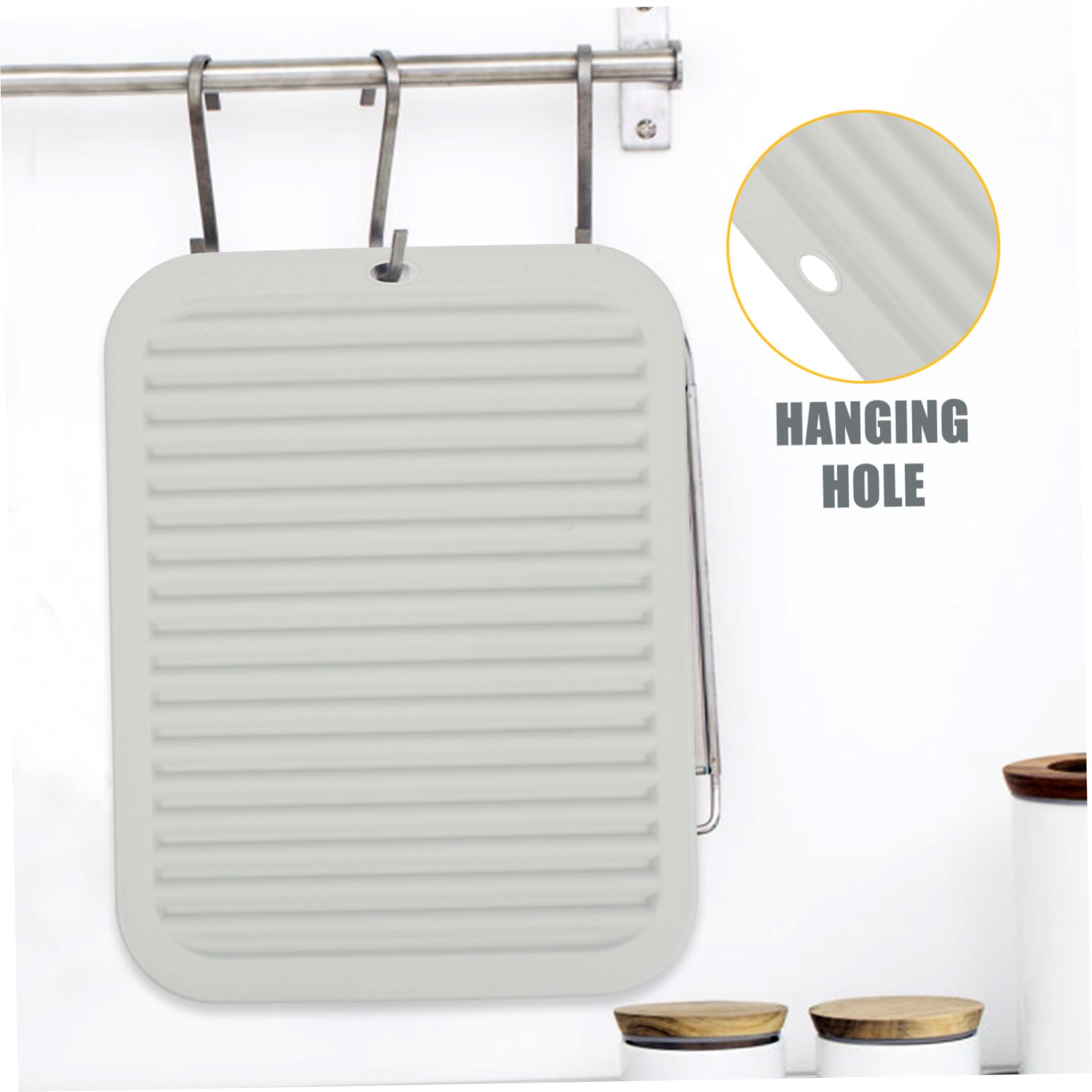 STOBAZA 2 pezzi Tappetino in Silicone Resistente al Calore Sottopentola Antiscivolo Rettangolare Protezione per Pentole e Ciotole Facile da per Cucina