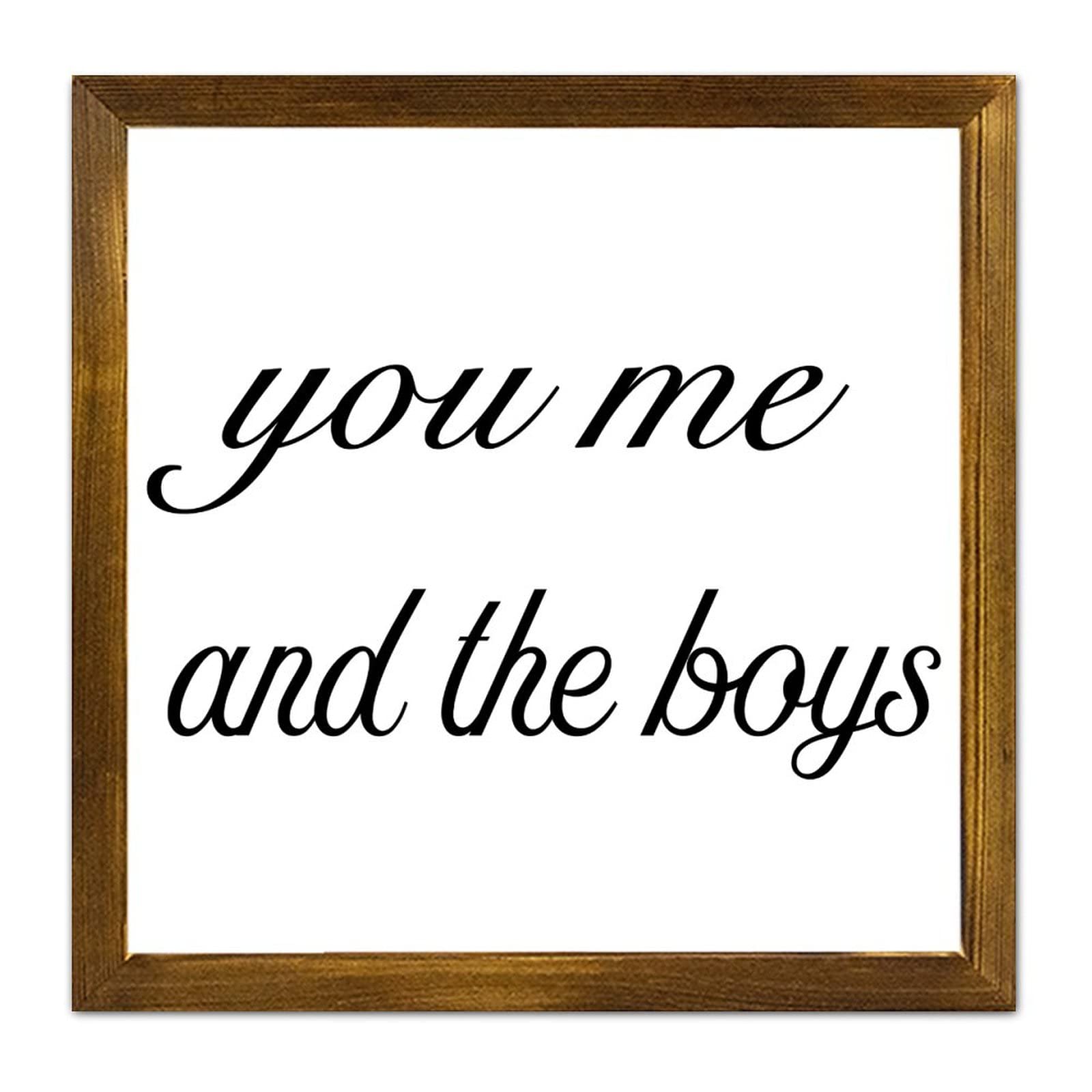 Lettres en bois You Me & The Boys déco murale vintage de maison