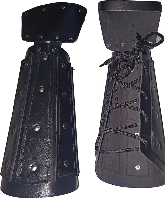Ilyas Antique Leather Arm Guards Archery Gauntlet Wristband Medieval Leather Bracers