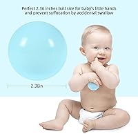 Vista 8 de GOGOSO Pelotas para niñas y niños pequeños para casa de juegos, piscina para bebés, centros de diversión, para bebés, niños, niños pequeños de 1 a 3