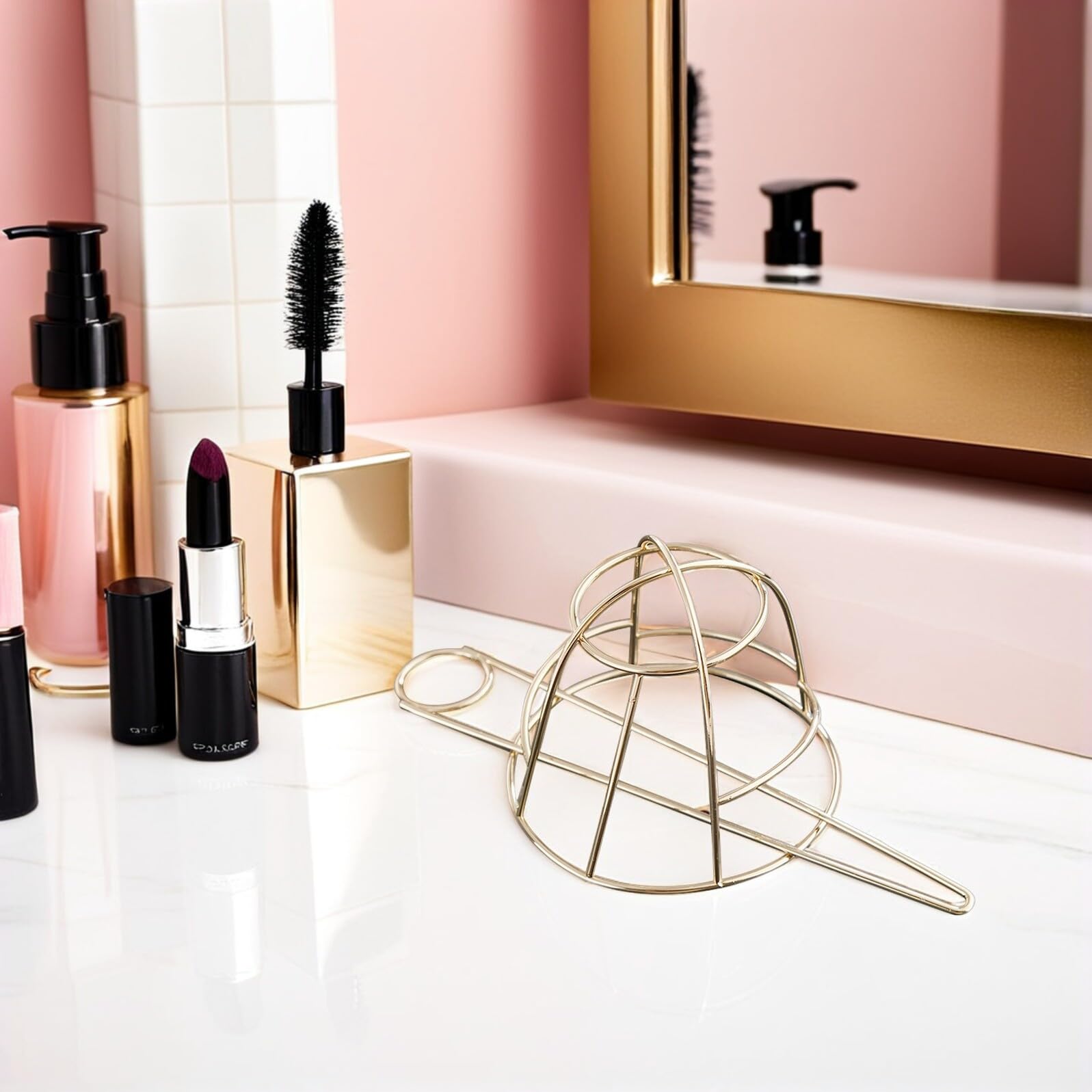 Bâton de Cage à Cheveux en Fer Doré, Épingle Chic pour Femmes