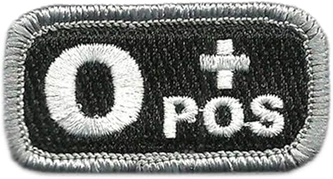 Tactical Blood Type Patches -"Type O Positive" - 2"x1"