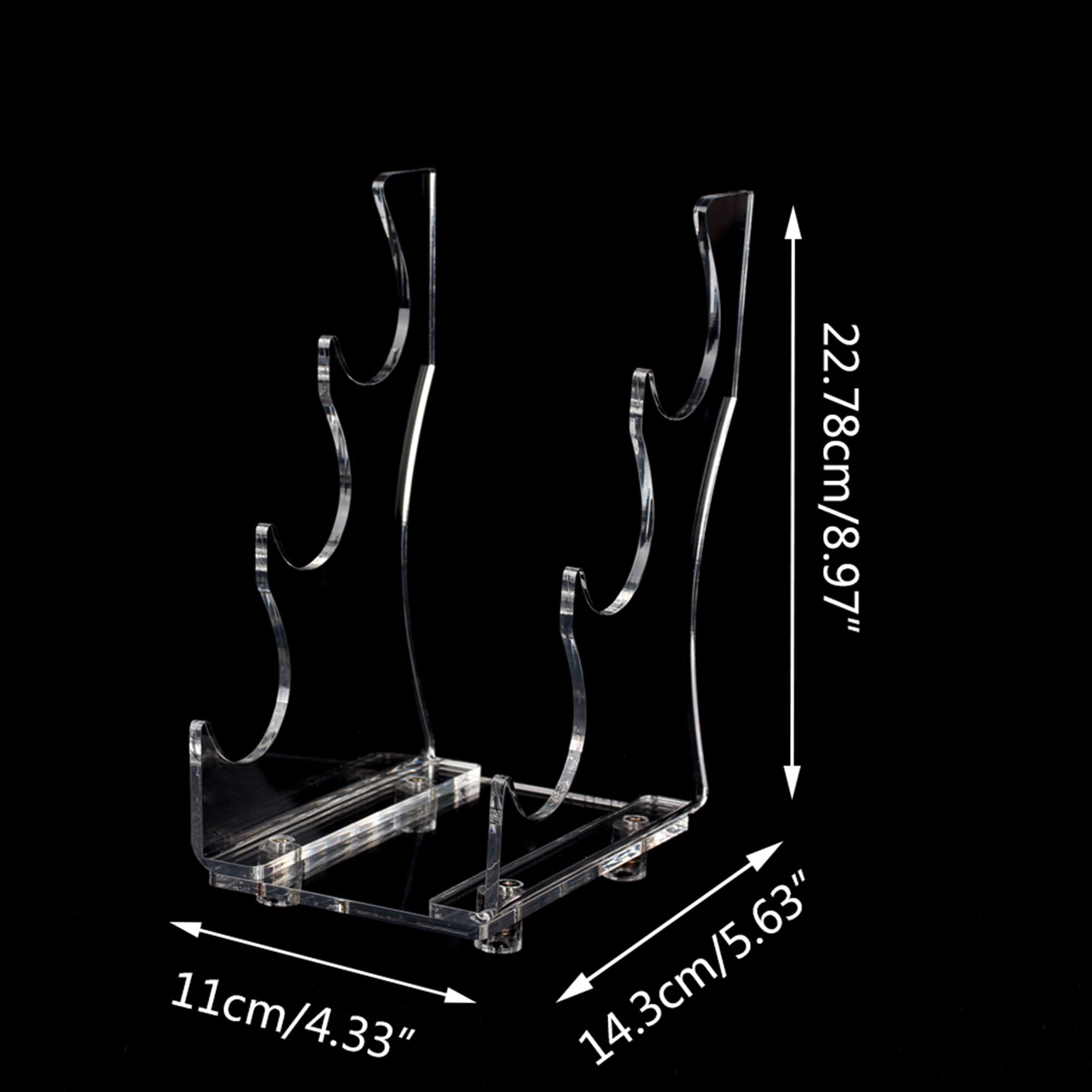 WANLIAN support pour sabre et laser, support d'épée, pour affichage horizontal de trois sabres laser ou épées (transparent)