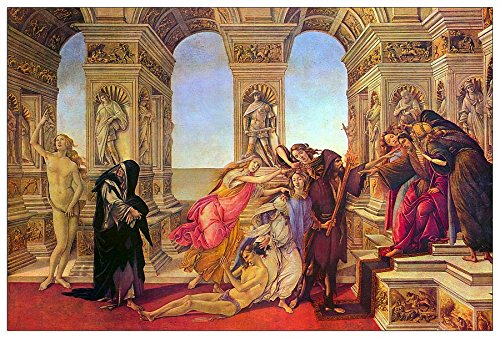 Panneau décoratif en bois Slander par Sandro Botticelli, 90x60cm multicolor AS93264