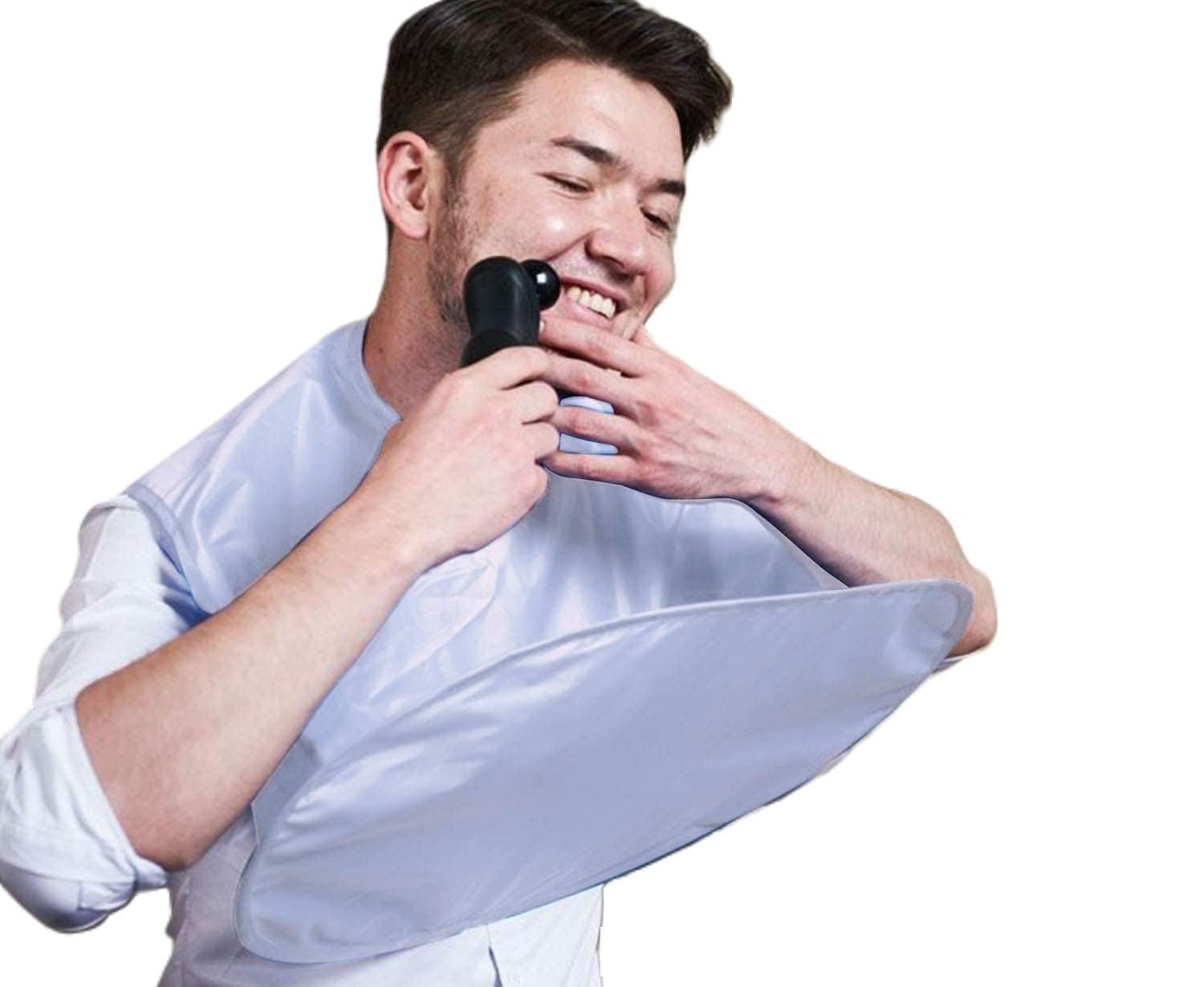 Namvo Men's Black Beard Apron Cape Catcher, Beard Bib Hair Nylon Beard Trimming Shaving Apron For