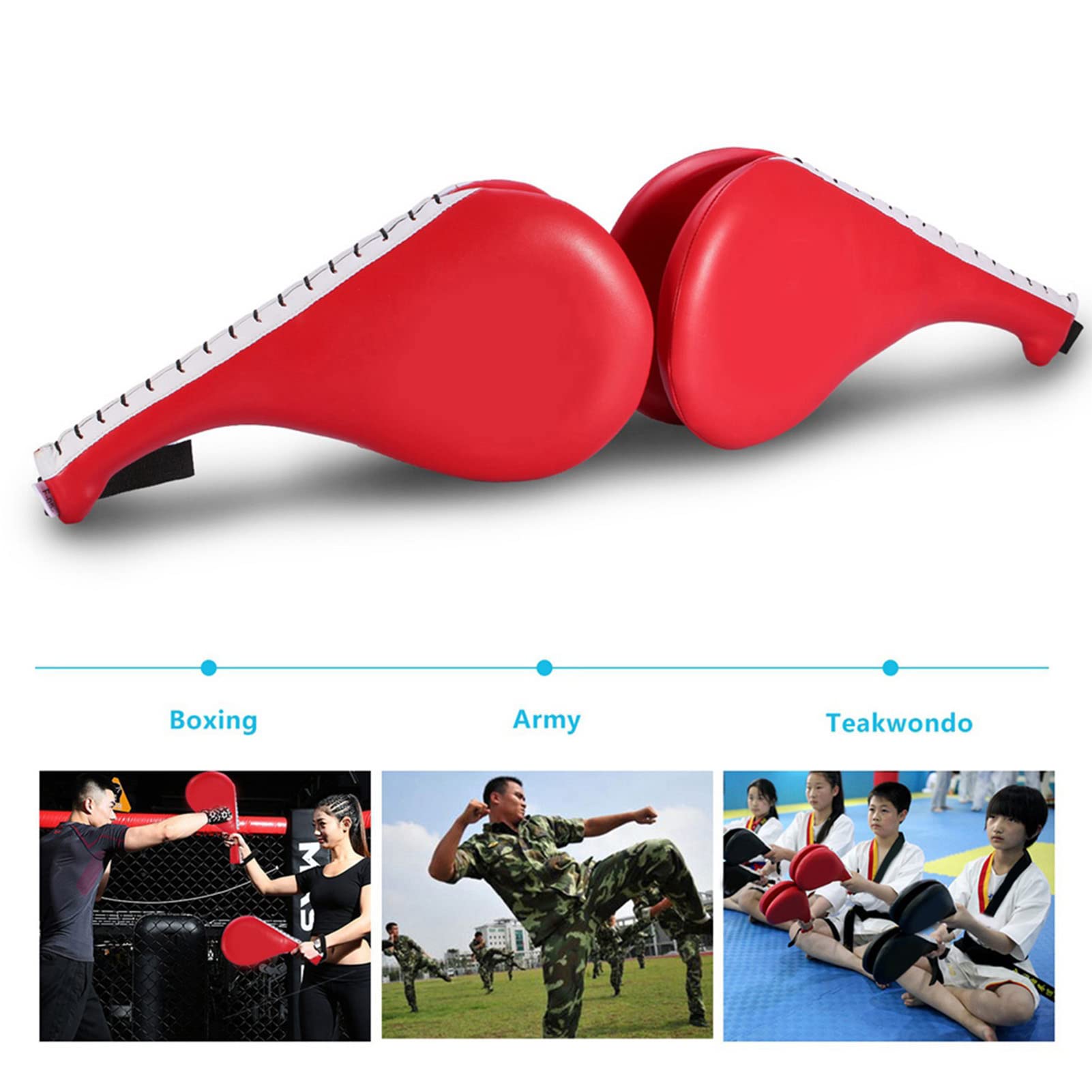 Colpitori Doppie Taekwondo - Bersaglio durevole per kick pad Double Face Kick Foot Pad per Formazione Punzonatura Boxe Karate