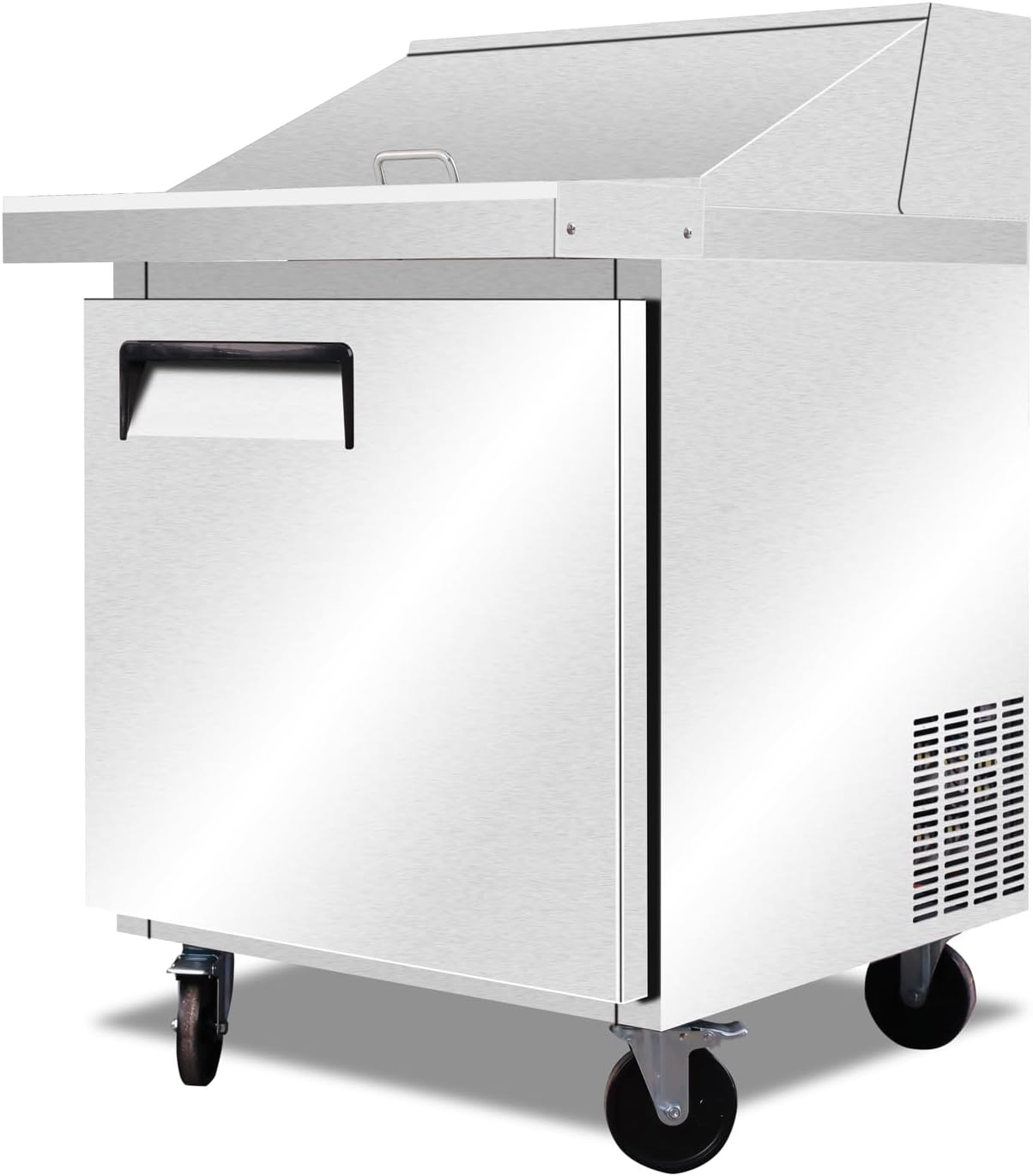 cooler depot Commercial Refrigerated Sandwich Prep Table Mega Top 1-door 27" NSF 7.2 Cuft (Stainless Steel, 28" L, x 34" D, x 43" H) ASR-0786