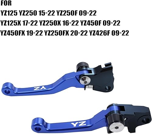 Vista 2 de Manija de freno y embrague plegable para motocicleta CNC de aluminio para YZ125/250 15-22 YZ125X 17-22 YZ250X 16-22 YZ450F YZ250F YZ426F 09-22