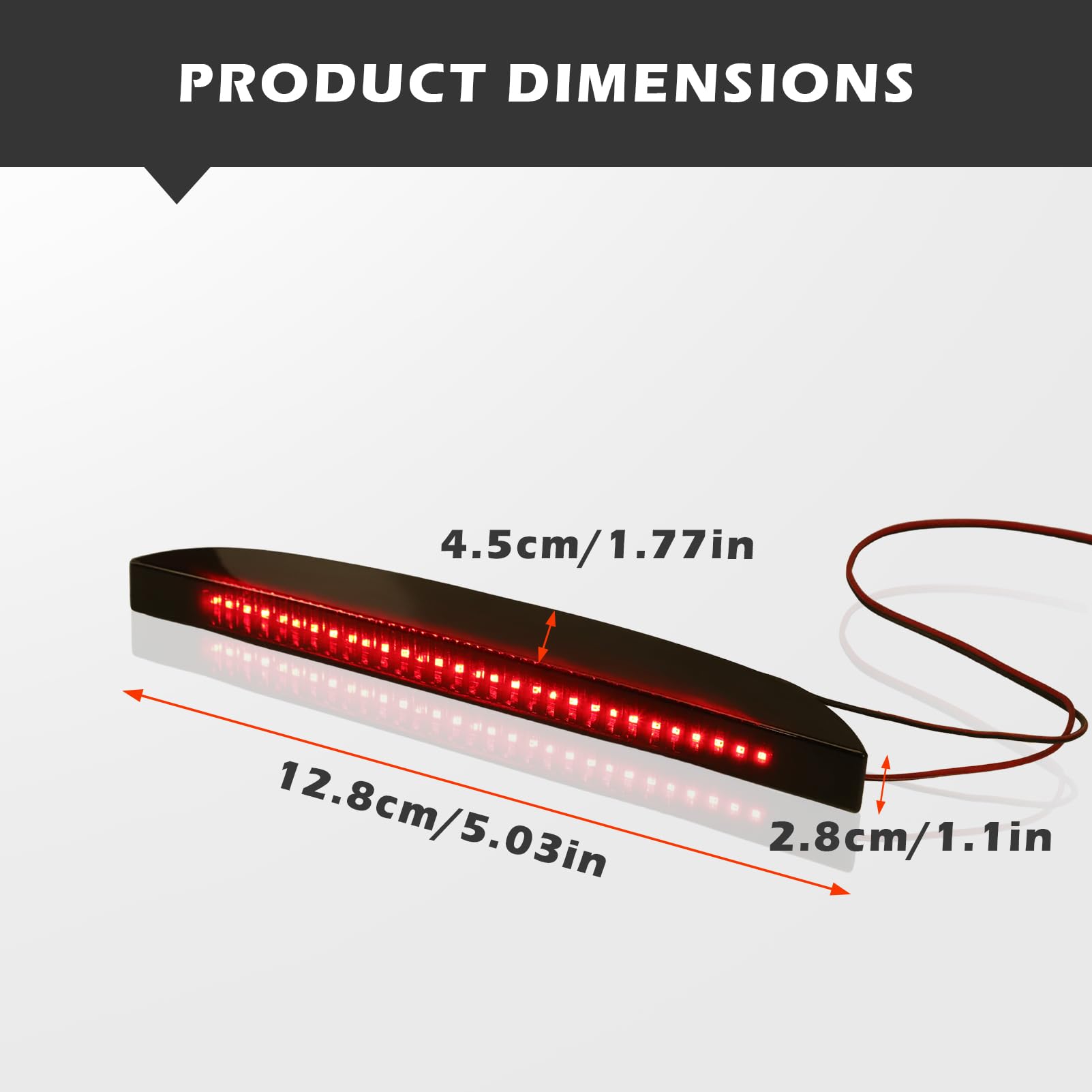 Posteriore Alto Livello 3Rd Luce di Stop Luce di Freno per Clio II 1998-2005 Terza Luce Freno Luce Stop Lampada #7700410753 Nero