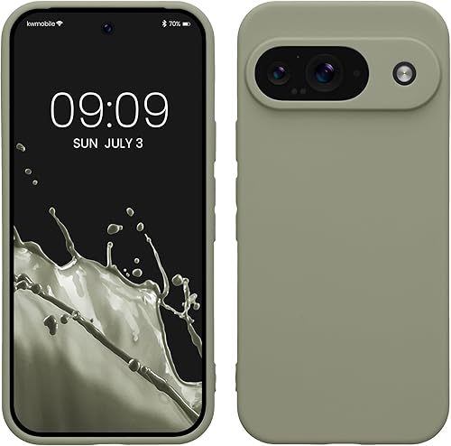 Miniatura 211 de kwmobile Funda compatible con Google Pixel 9 Pro - Funda protectora delgada de TPU para teléfono - Acabado mate suave - Negro mate NEGRO MATE,Piedra