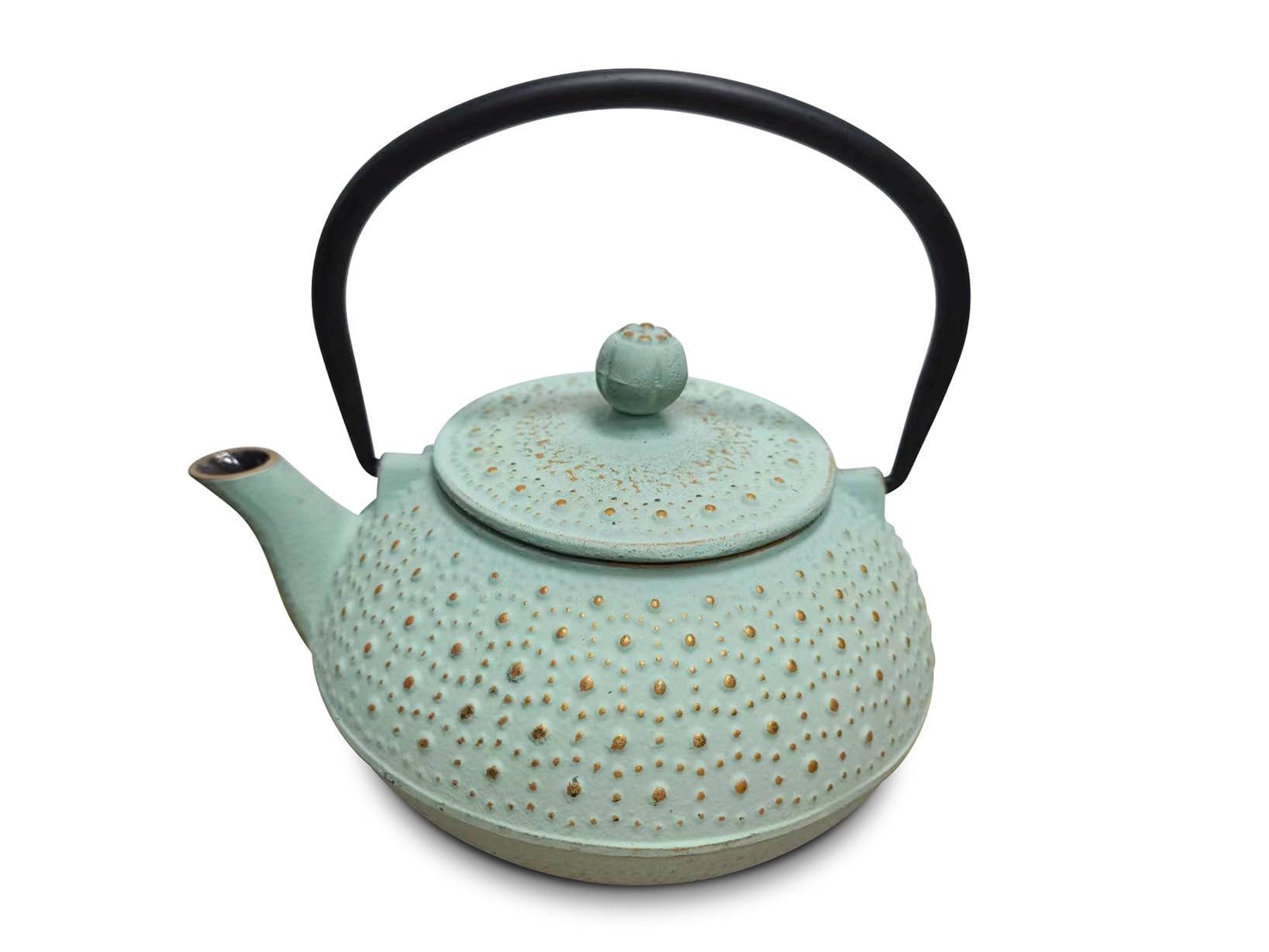 Théière en fonte émaillée pour un tea time relaxant au salon vert clair