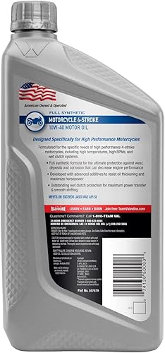 Miniatura 3 de Valvoline - Aceite sintético para motor de 4 tiempos SAE 10W-40, 1 cuarto, caja de 6