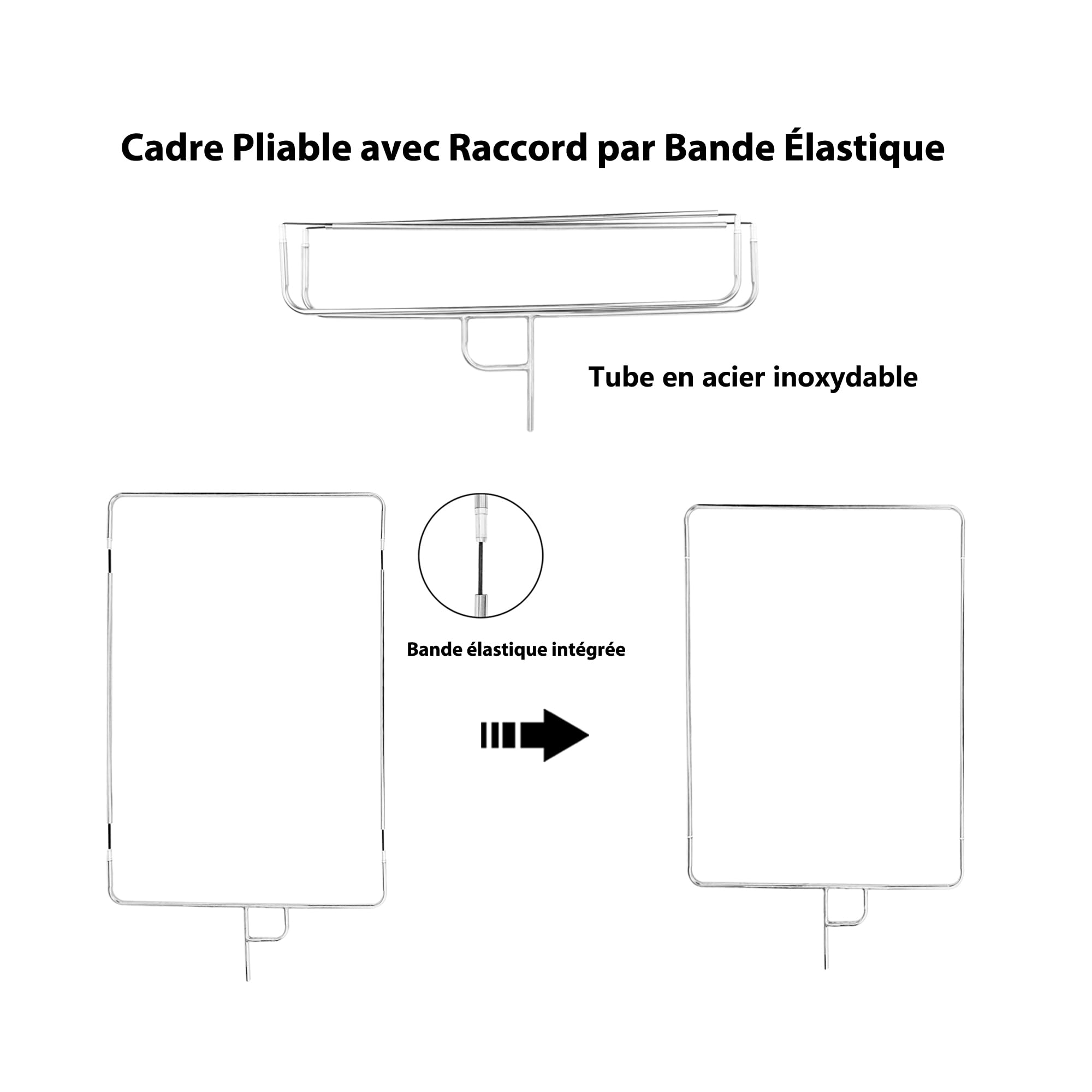 Kit de réflecteur de lumière pour photographie, 90x120cm/35x47pouces, diffuseur 4-en-1 or/argent/noir/blanc et diffuseur translucide, cadre pliable en acier inoxydable