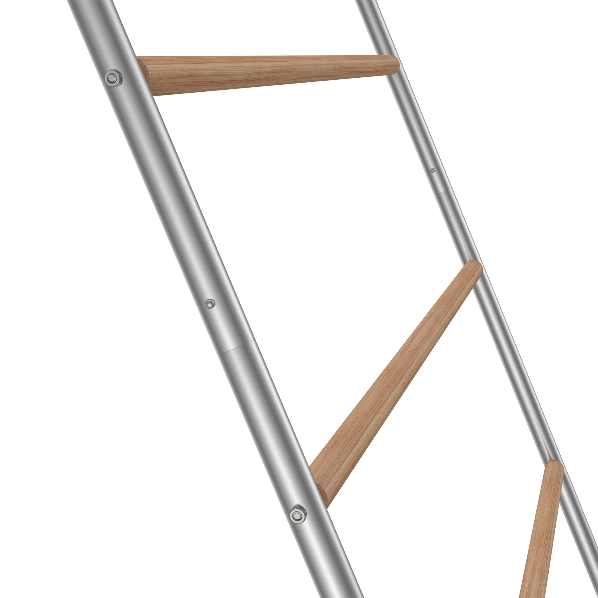 Froadp Scala a 4 gradini con posatoio - 140 x 105 cm - Costruzione in legno e tubo in acciaio galvanizzato - Area di gioco ideale per pollaio e accessori