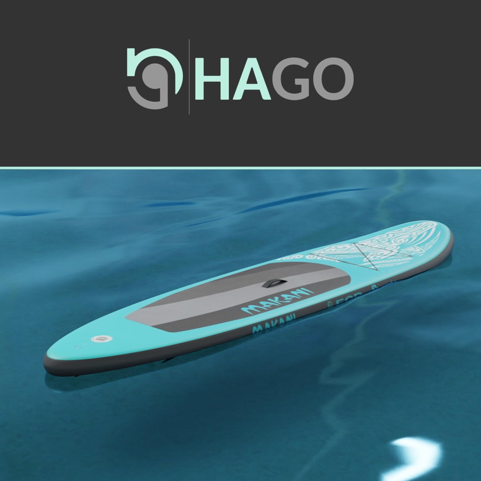 Stand Up Paddle Board | Allround SUP 320 cm | xxx | Komplettset | Drop-Stitch-Kern | bis 120 kg | 3 Finnen | Tragetasche | für Anfänger und Fortgeschrittene | aufblasbar