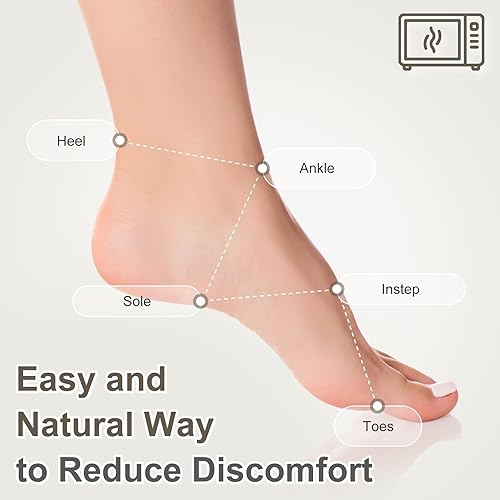 Vista 20 de SUZZIPAD Pantuflas para microondas y calentador de pies para cama, pantuflas térmicas para microondas para mujeres y hombres, calentadores de pies