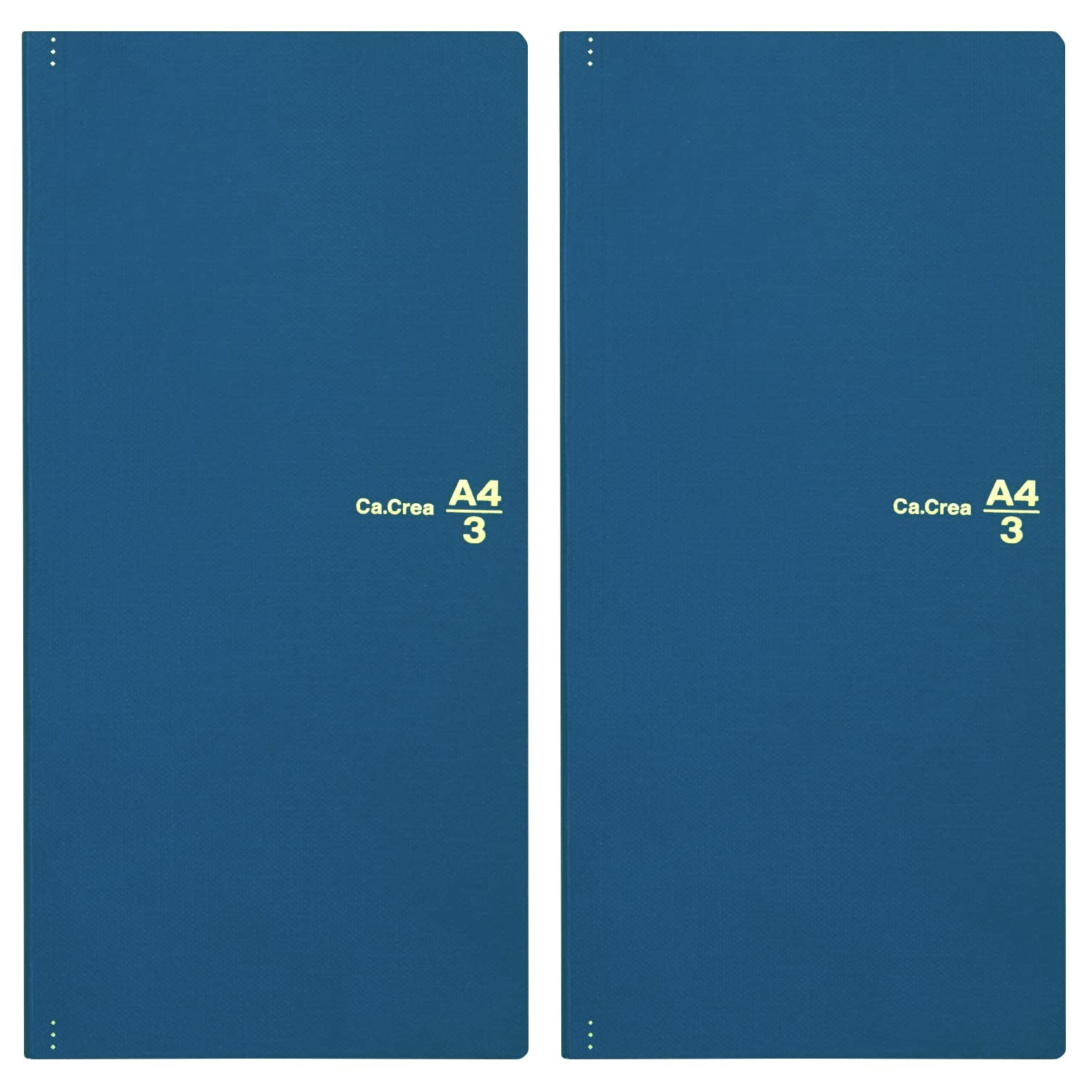 PLUS - K'Krier Taccuino A4 x 1/3 in tessuto premium blu navy opaco, confezione da 2 pezzi NO-605GP 77-928x2