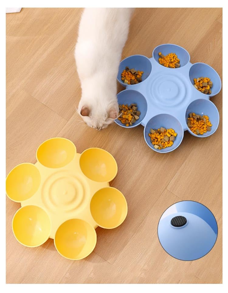 【たると様確認用②】猫のフードボウル プレート4枚付き 2点式 皿を斜めにカット Amazon | フードボウル 15°傾斜 角度 食べやすい 多頭飼い 仕切り 食器